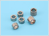 Low friction and low noise iron-bronze sintered bearing material which replaces bronze bearing
