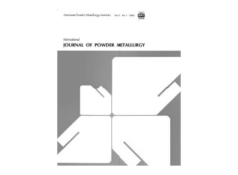 International Journal of Powder Metallurgyの写真