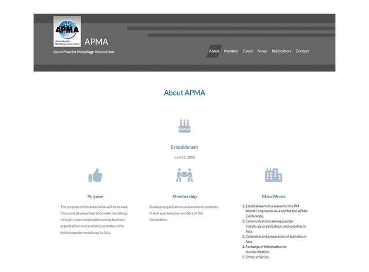 APMA ウェブサイトリニューアルの写真