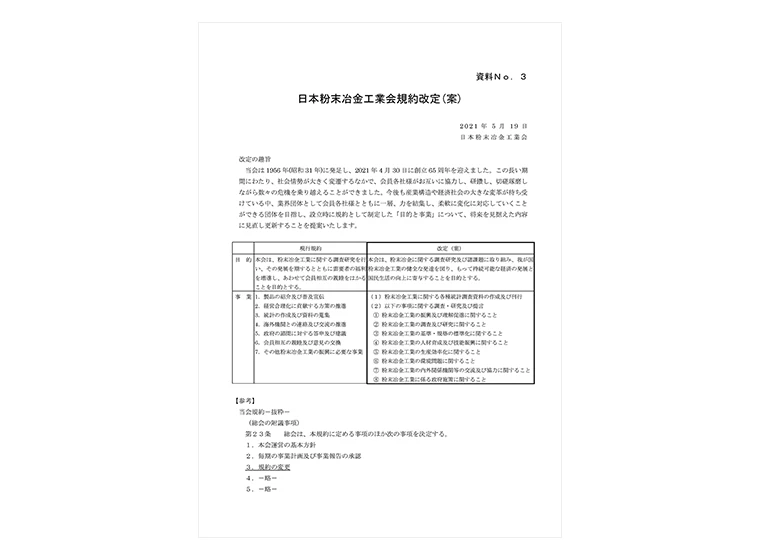 工業会規約の写真