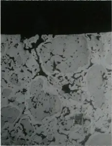 銅被覆鉄分を使用した軸受断面